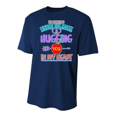 I'm Smiling Under The Mask & Hugging You In My Heart Youth Performance Sprint T-Shirt