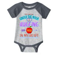I'm Smiling Under The Mask & Hugging You In My Heart Infant Baby Jersey Bodysuit