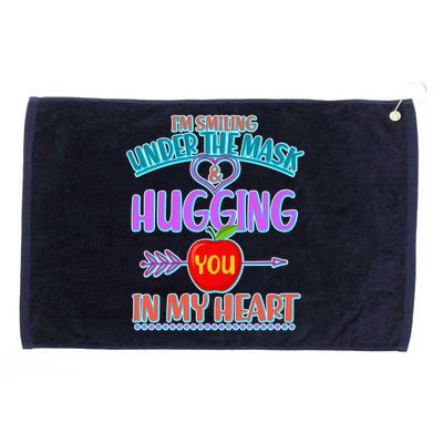 I'm Smiling Under The Mask & Hugging You In My Heart Grommeted Golf Towel