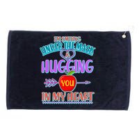 I'm Smiling Under The Mask & Hugging You In My Heart Grommeted Golf Towel