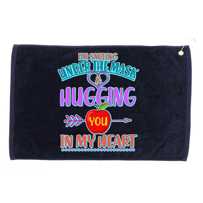 I'm Smiling Under The Mask & Hugging You In My Heart Grommeted Golf Towel
