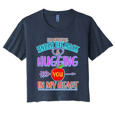 I'm Smiling Under The Mask & Hugging You In My Heart Crop Top