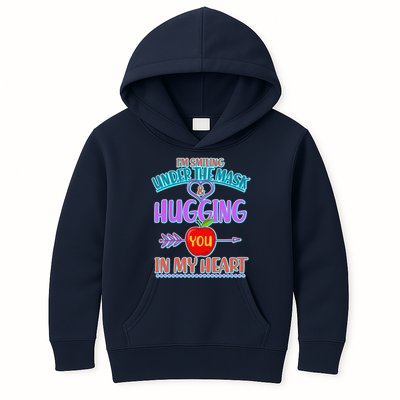I'm Smiling Under The Mask & Hugging You In My Heart Kids Hoodie