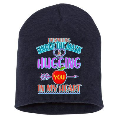 I'm Smiling Under The Mask & Hugging You In My Heart Short Acrylic Beanie
