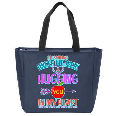 I'm Smiling Under The Mask & Hugging You In My Heart Zip Tote Bag