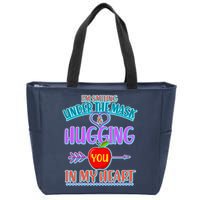 I'm Smiling Under The Mask & Hugging You In My Heart Zip Tote Bag