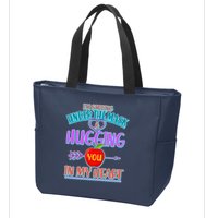I'm Smiling Under The Mask & Hugging You In My Heart Zip Tote Bag