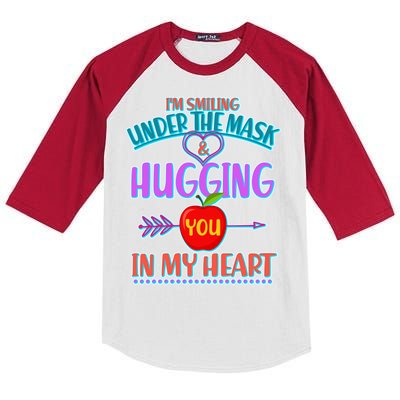 I'm Smiling Under The Mask & Hugging You In My Heart Kids Colorblock Raglan Jersey