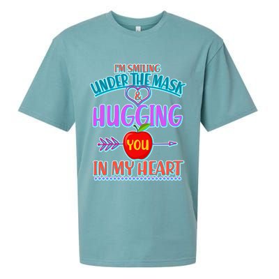 I'm Smiling Under The Mask & Hugging You In My Heart Sueded Cloud Jersey T-Shirt