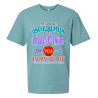 I'm Smiling Under The Mask & Hugging You In My Heart Sueded Cloud Jersey T-Shirt