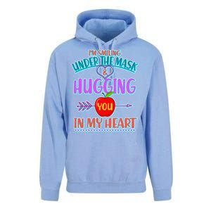 I'm Smiling Under The Mask & Hugging You In My Heart Unisex Surf Hoodie