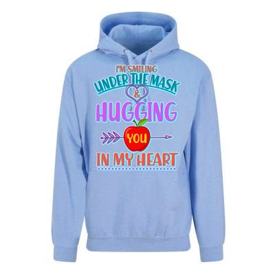 I'm Smiling Under The Mask & Hugging You In My Heart Unisex Surf Hoodie