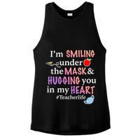I'm Smiling Under The Mask Hugging You In My Heart Ladies PosiCharge Tri-Blend Wicking Tank