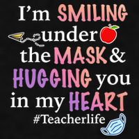 I'm Smiling Under The Mask Hugging You In My Heart Ladies PosiCharge Tri-Blend Wicking Tank