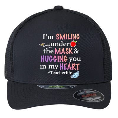 I'm Smiling Under The Mask Hugging You In My Heart Flexfit Unipanel Trucker Cap