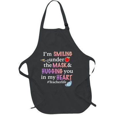 I'm Smiling Under The Mask Hugging You In My Heart Full-Length Apron With Pockets