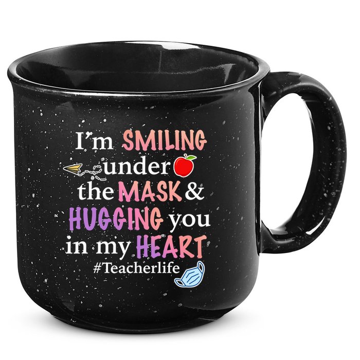 I'm Smiling Under The Mask Hugging You In My Heart 15oz Campfire Ceramic Mug