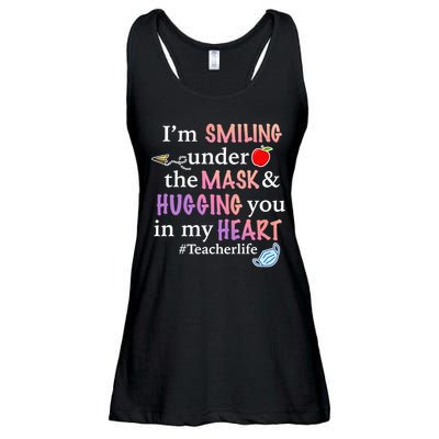 I'm Smiling Under The Mask Hugging You In My Heart Ladies Essential Flowy Tank