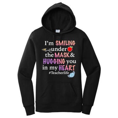 I'm Smiling Under The Mask Hugging You In My Heart Women's Pullover Hoodie