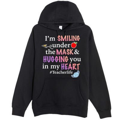 I'm Smiling Under The Mask Hugging You In My Heart Premium Pullover Hoodie