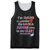I'm Smiling Under The Mask Hugging You In My Heart Mesh Reversible Basketball Jersey Tank
