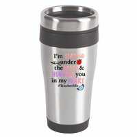 I'm Smiling Under The Mask Hugging You In My Heart 16oz Travel Tumbler