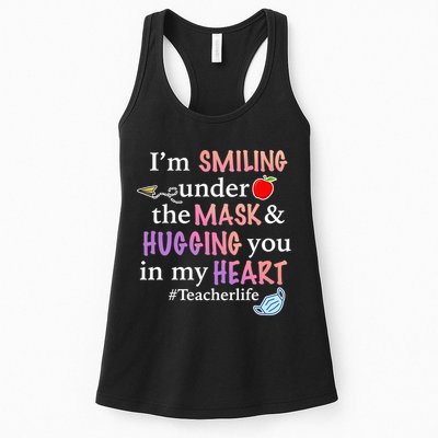 I'm Smiling Under The Mask Hugging You In My Heart Womens Tank Top