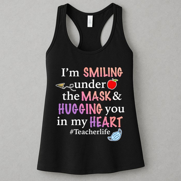 I'm Smiling Under The Mask Hugging You In My Heart Womens Tank Top