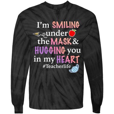 I'm Smiling Under The Mask Hugging You In My Heart Tie-Dye Long Sleeve Shirt