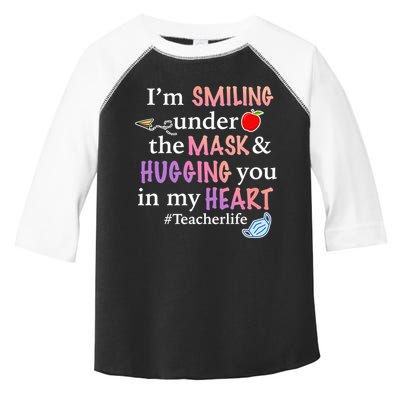 I'm Smiling Under The Mask Hugging You In My Heart Toddler Fine Jersey T-Shirt