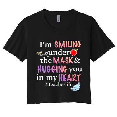 I'm Smiling Under The Mask Hugging You In My Heart Crop Top