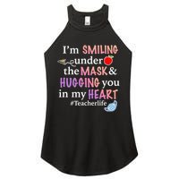 I'm Smiling Under The Mask Hugging You In My Heart Women's Perfect Tri Rocker Tank