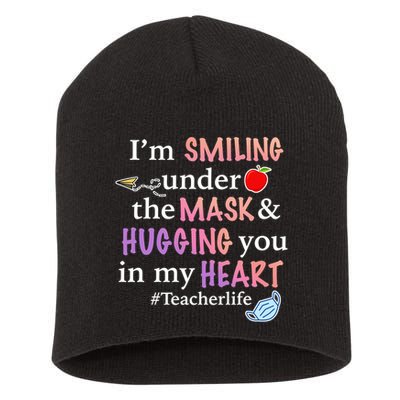 I'm Smiling Under The Mask Hugging You In My Heart Short Acrylic Beanie