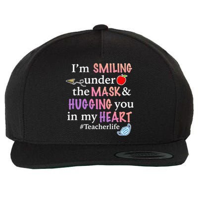 I'm Smiling Under The Mask Hugging You In My Heart Wool Snapback Cap