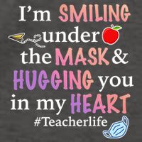 I'm Smiling Under The Mask Hugging You In My Heart Vector Backpack