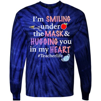 I'm Smiling Under The Mask Hugging You In My Heart Tie-Dye Long Sleeve Shirt