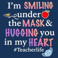 I'm Smiling Under The Mask Hugging You In My Heart Infant Baby Jersey Bodysuit