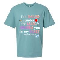 I'm Smiling Under The Mask Hugging You In My Heart Sueded Cloud Jersey T-Shirt