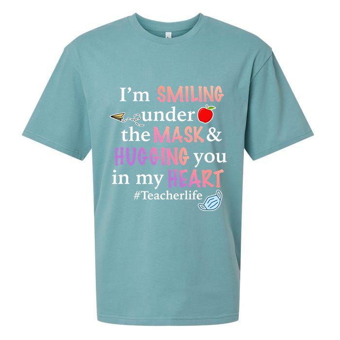 I'm Smiling Under The Mask Hugging You In My Heart Sueded Cloud Jersey T-Shirt