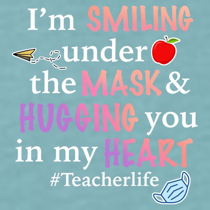 I'm Smiling Under The Mask Hugging You In My Heart Sueded Cloud Jersey T-Shirt