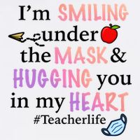 I'm Smiling Under The Mask Hugging You In My Heart Garment-Dyed Sweatshirt