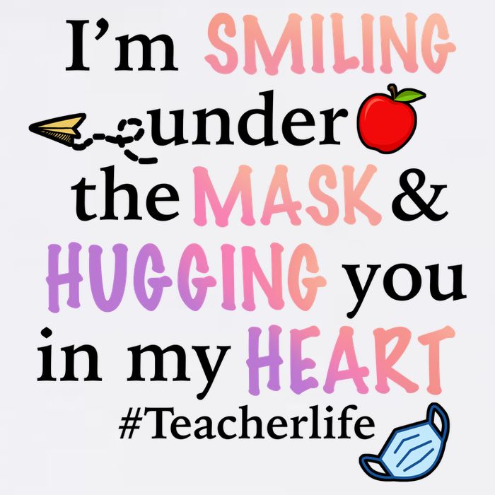 I'm Smiling Under The Mask Hugging You In My Heart Garment-Dyed Sweatshirt