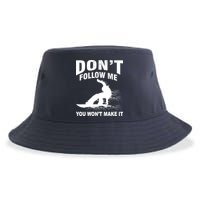I'm Snowboarding Don't Follow Me You Won't Make It Sustainable Bucket Hat