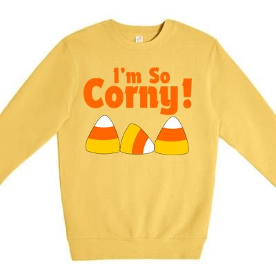 I'm So Corny Candy Corn Halloween Premium Crewneck Sweatshirt