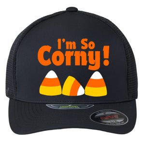 I'm So Corny Candy Corn Halloween Flexfit Unipanel Trucker Cap