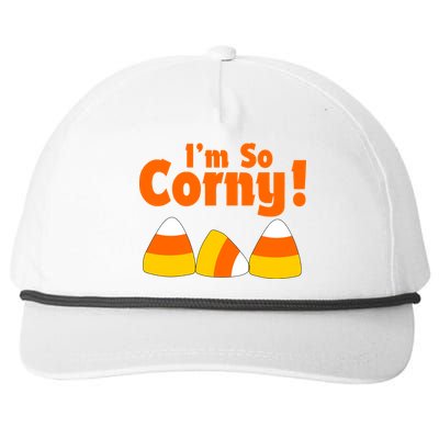 I'm So Corny Candy Corn Halloween Snapback Five-Panel Rope Hat