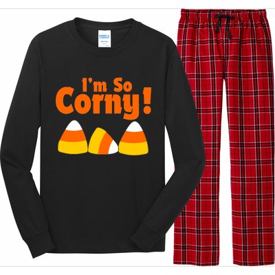 I'm So Corny Candy Corn Halloween Long Sleeve Pajama Set