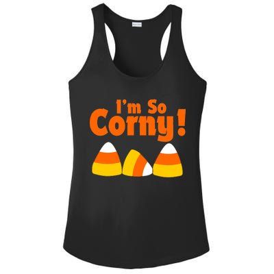 I'm So Corny Candy Corn Halloween Ladies PosiCharge Competitor Racerback Tank