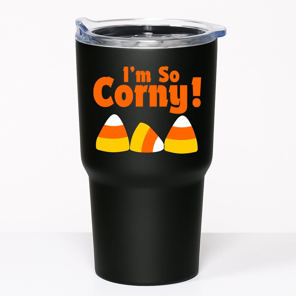 I'm So Corny Candy Corn Halloween Tumbler