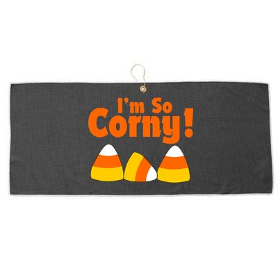 I'm So Corny Candy Corn Halloween Large Microfiber Waffle Golf Towel